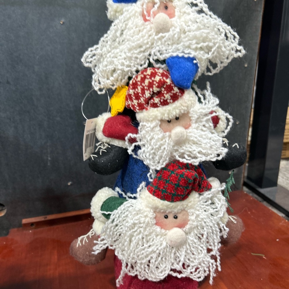 Santa trio table top stuffed decor